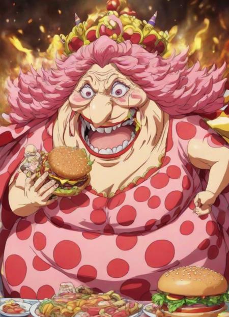 02869-3257343234-_lora_PE_BigMom_OnePiece_0.8_ PEBigMom, Big Mom,_eating hamburger.png